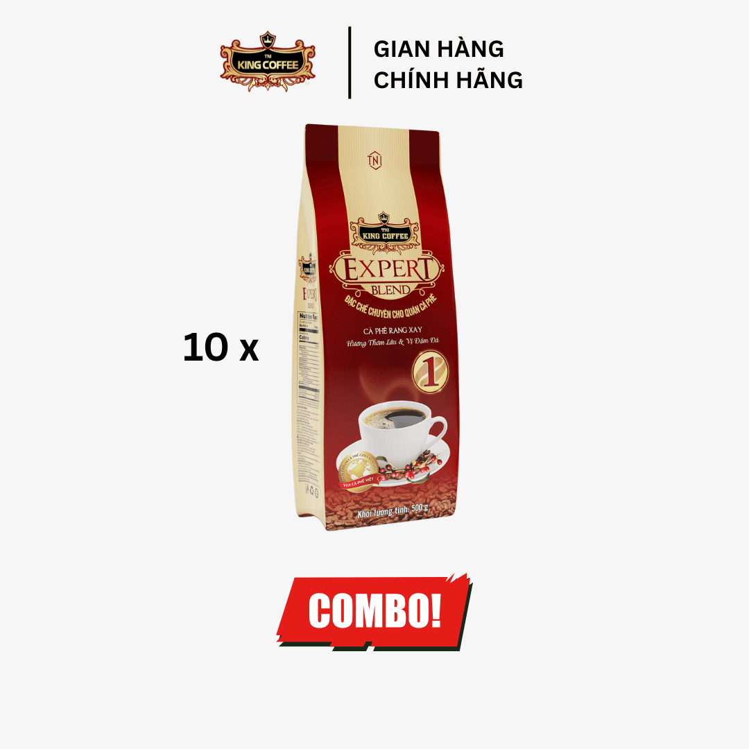 Combo 10 Cà Phê Rang Xay Expert Blend 1 KING COFFEE – Túi 100g