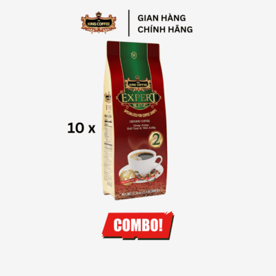 Combo 10 Túi Cà Phê Rang Xay Expert Blend 2 KING COFFEE – Túi 100g