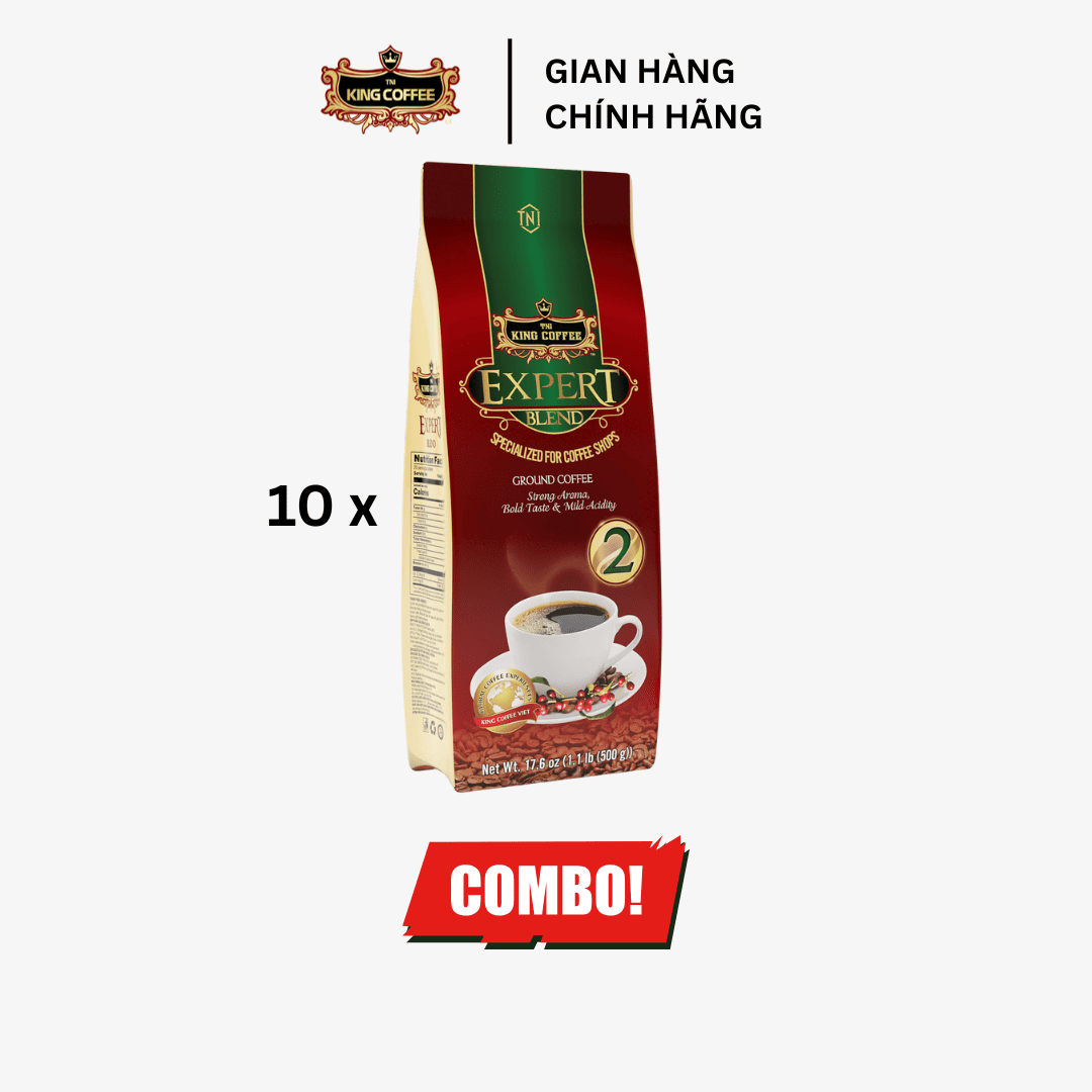 Combo 10 Cà Phê Rang Xay Expert Blend 2 KING COFFEE – Túi 100g