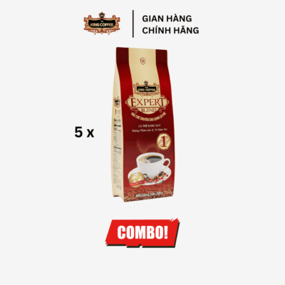 Combo 5 Túi Cà Phê Rang Xay Expert Blend 1 KING COFFEE - Túi 100g