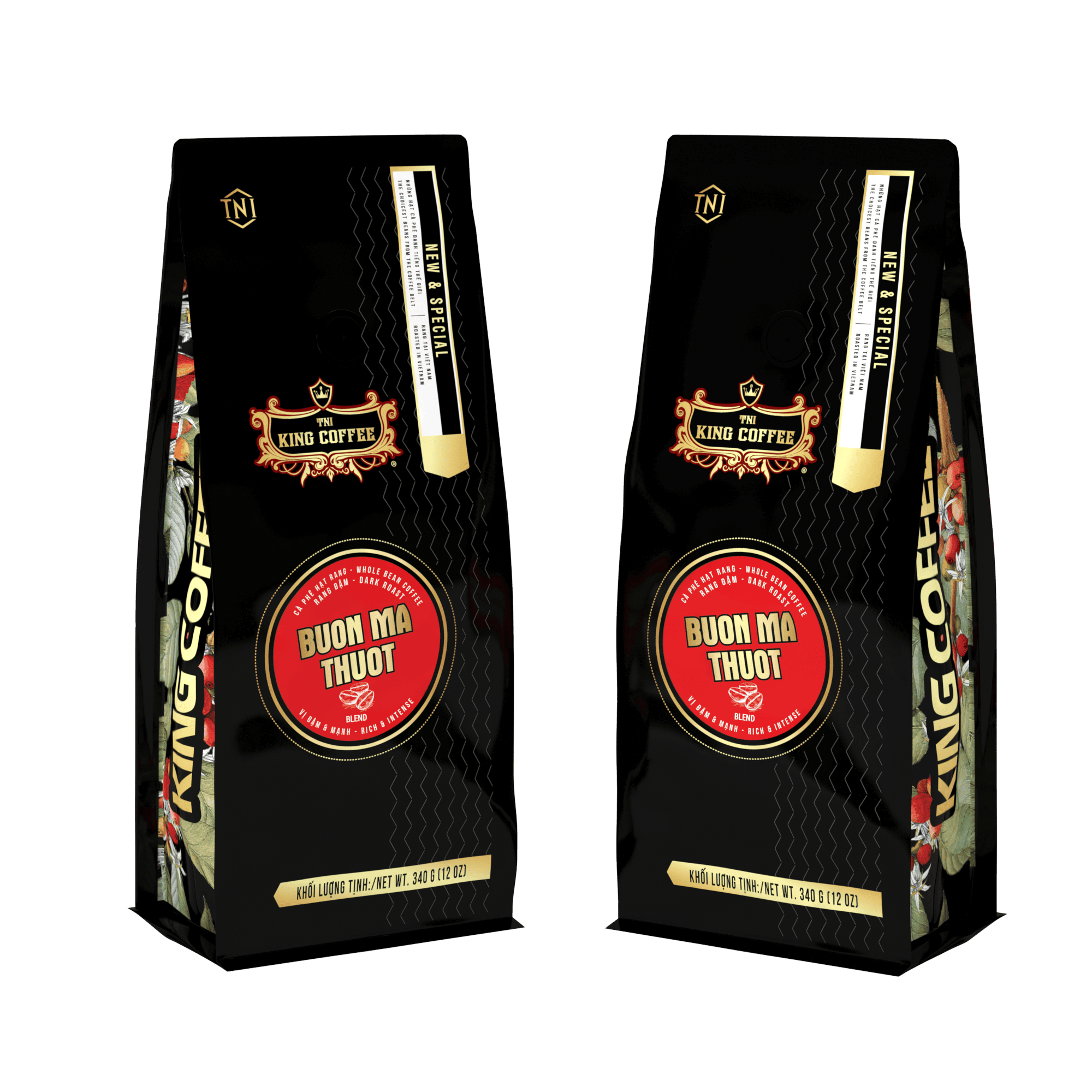 KING COFFEE Buon Ma Thuot Blend whole bean coffee – Bag 340g