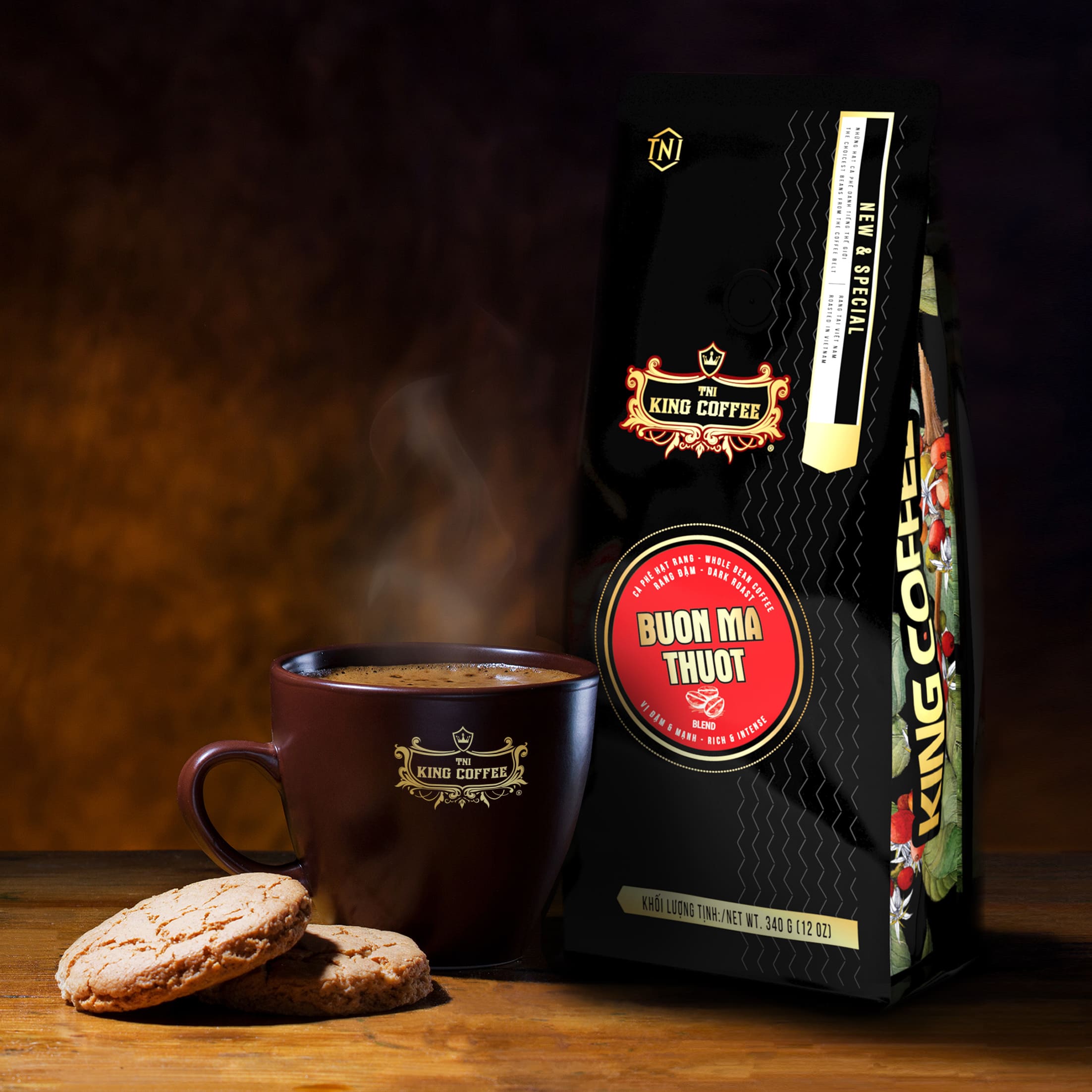 Mua Cà Phê Hạt Rang Buôn Ma Thuột KING COFFEE - Túi 340g