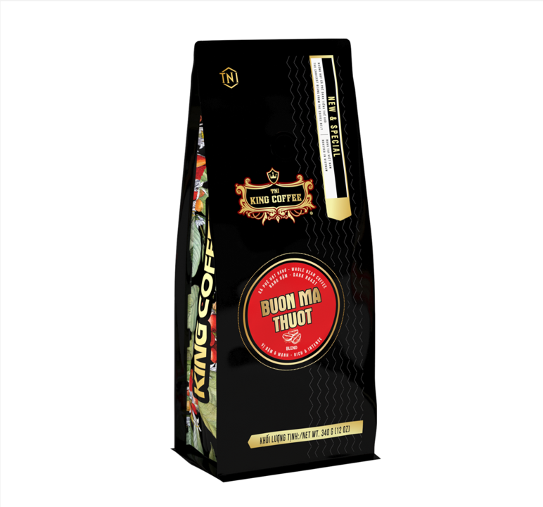 Cà Phê Hạt Rang Buôn Ma Thuột KING COFFEE - Túi 340g