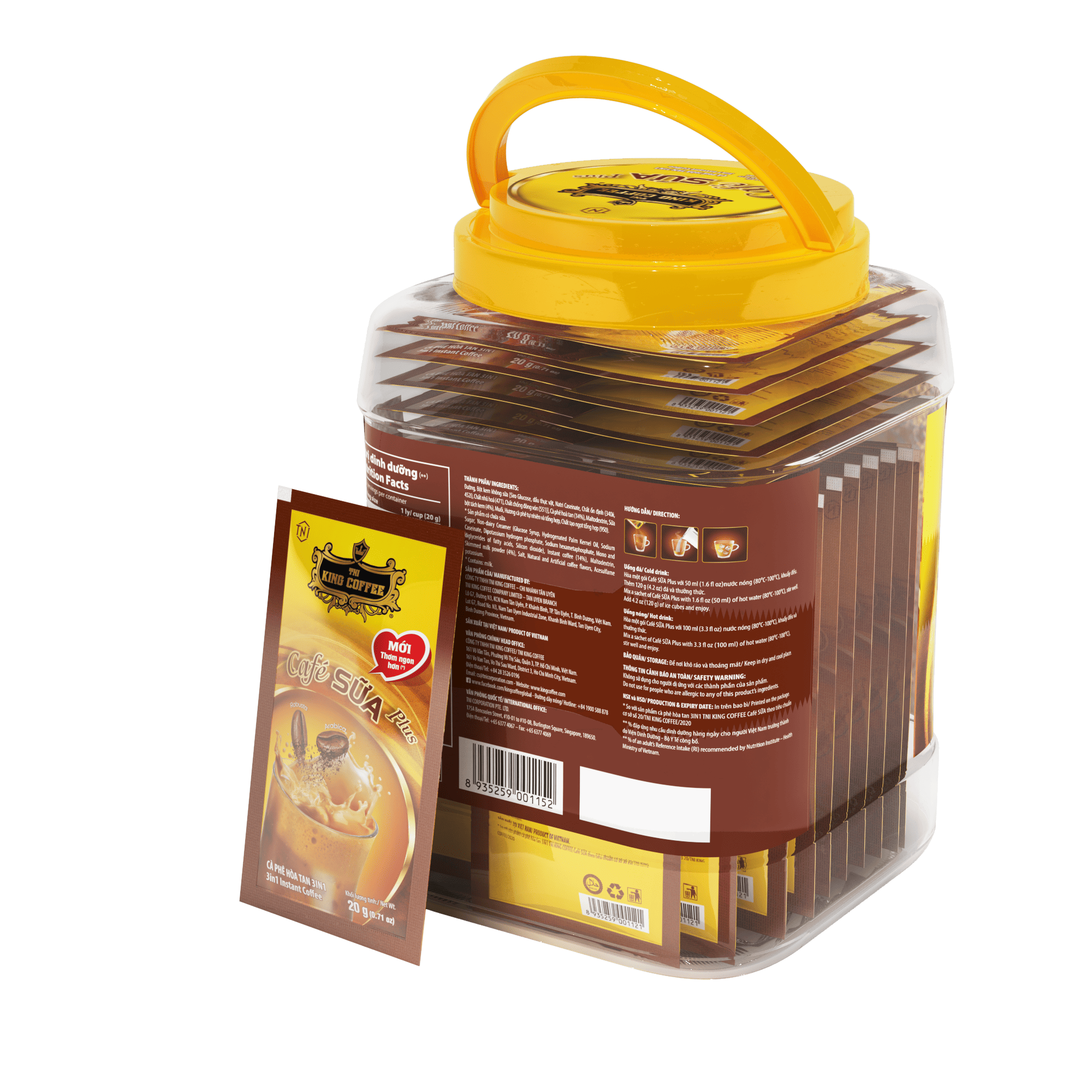 KING-COFFEE-Cafe-SUA-Plus-Hop-nhua-600g-3-day-x-10-sachets-x-20g-mat-sau-sachets.png Cà Phê Sữa Hòa Tan PLUS 3IN1 KING COFFEE – Hộp nhựa 600g (30 gói x 20g)