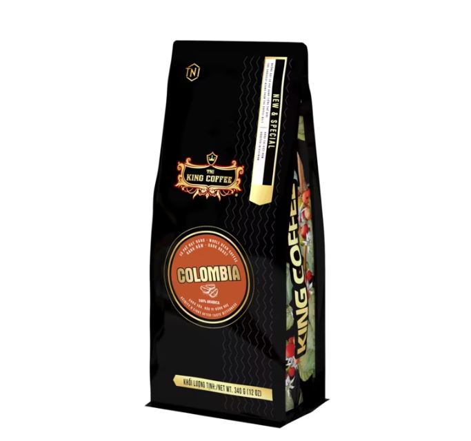 Cà Phê Hạt Rang Colombia KING COFFEE - Túi 340g