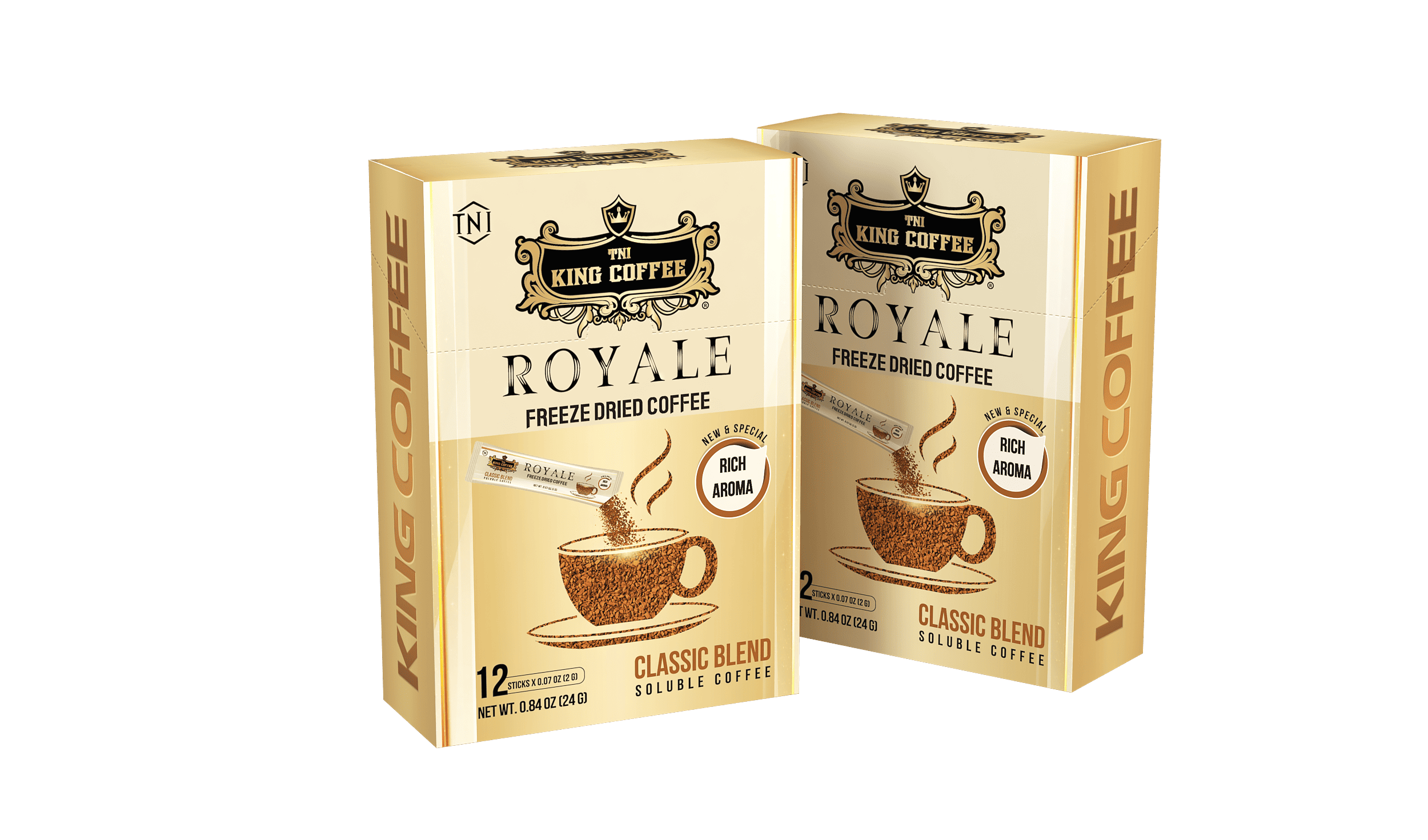 Hộp Cà Phê Hòa Tan sấy lạnh KING COFFEE - Hộp 24g (12 gói x 2g)