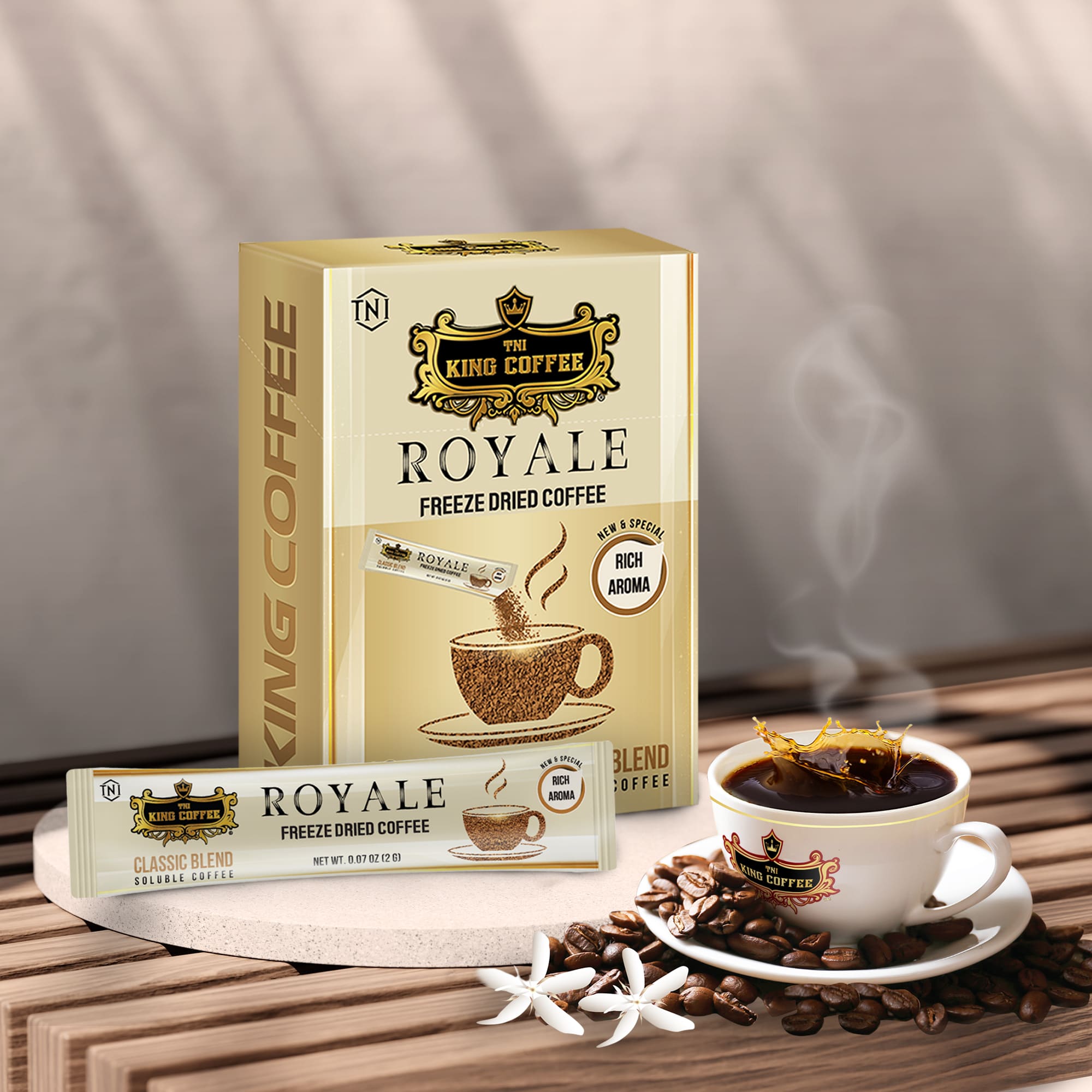 Mua Cà Phê Hòa Tan sấy lạnh KING COFFEE - Hộp 24g (12 gói x 2g)