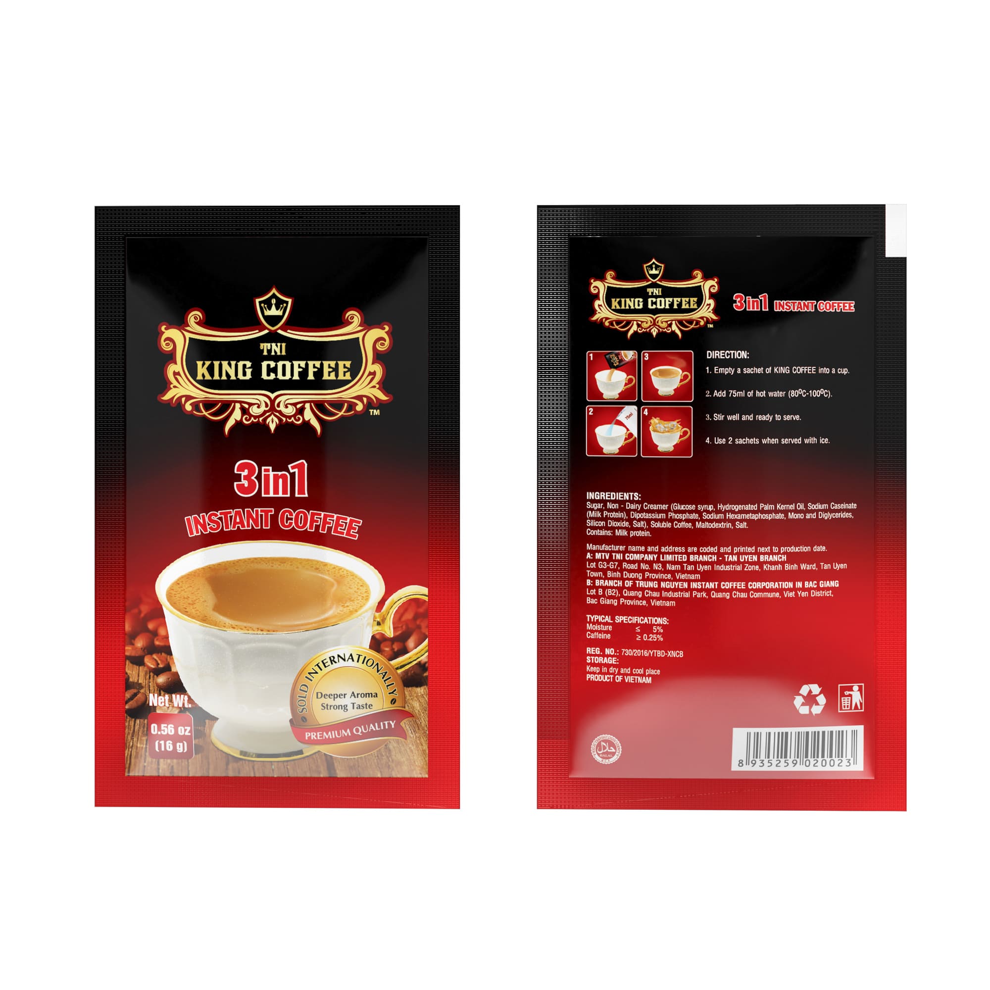 King-coffee-3in1-instant-Bag-48-sachets-x-16gr-goi.jpg Gói Cà Phê Hòa Tan 3IN1 KING COFFEE - Túi 48 gói x 16g