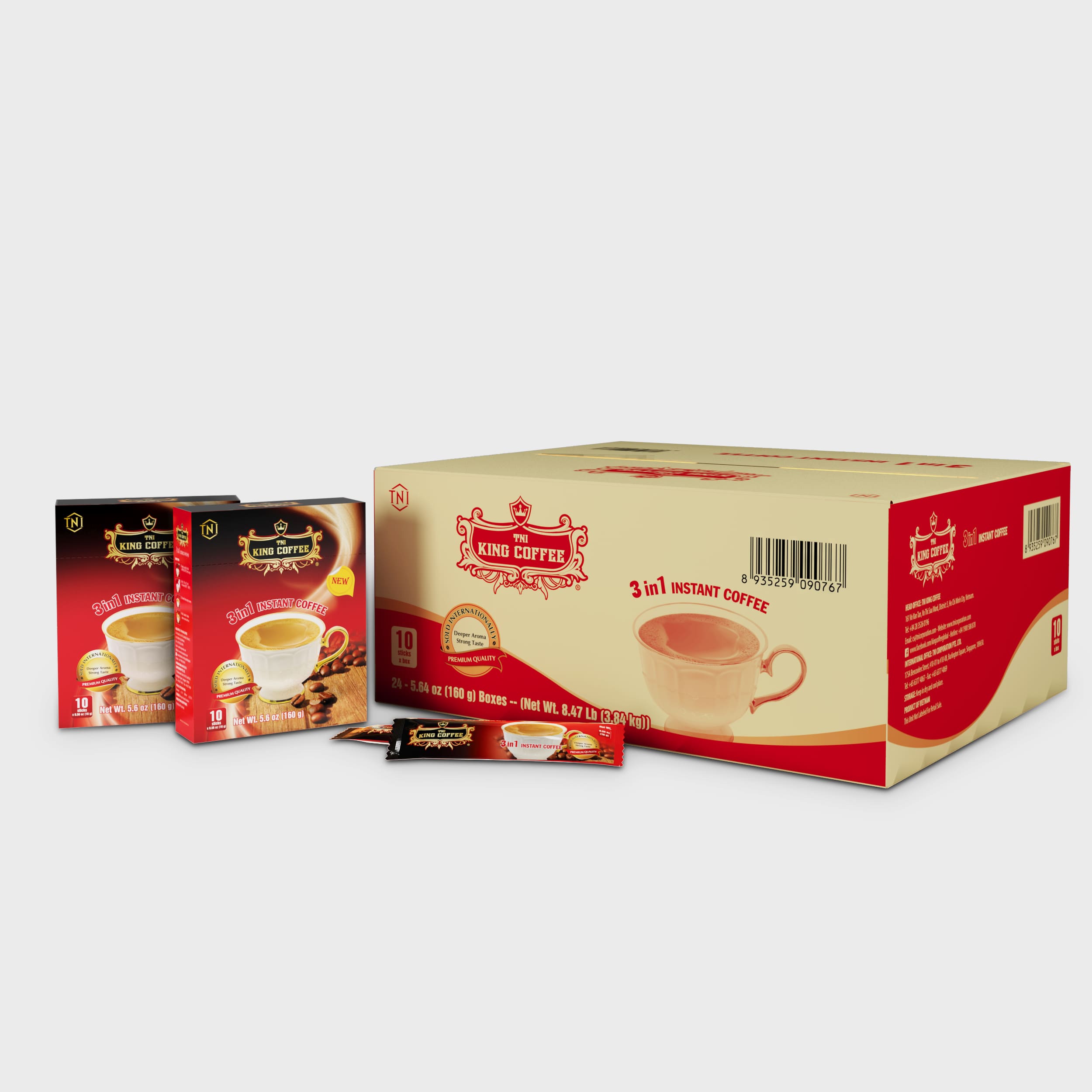 King-coffee-3in1-instant-Hop-10-sticks-x-16gr-boxstickscarton.jpg Thùng Cà Phê Hòa Tan 3IN1 KING COFFEE - Hộp 10 gói x 16g