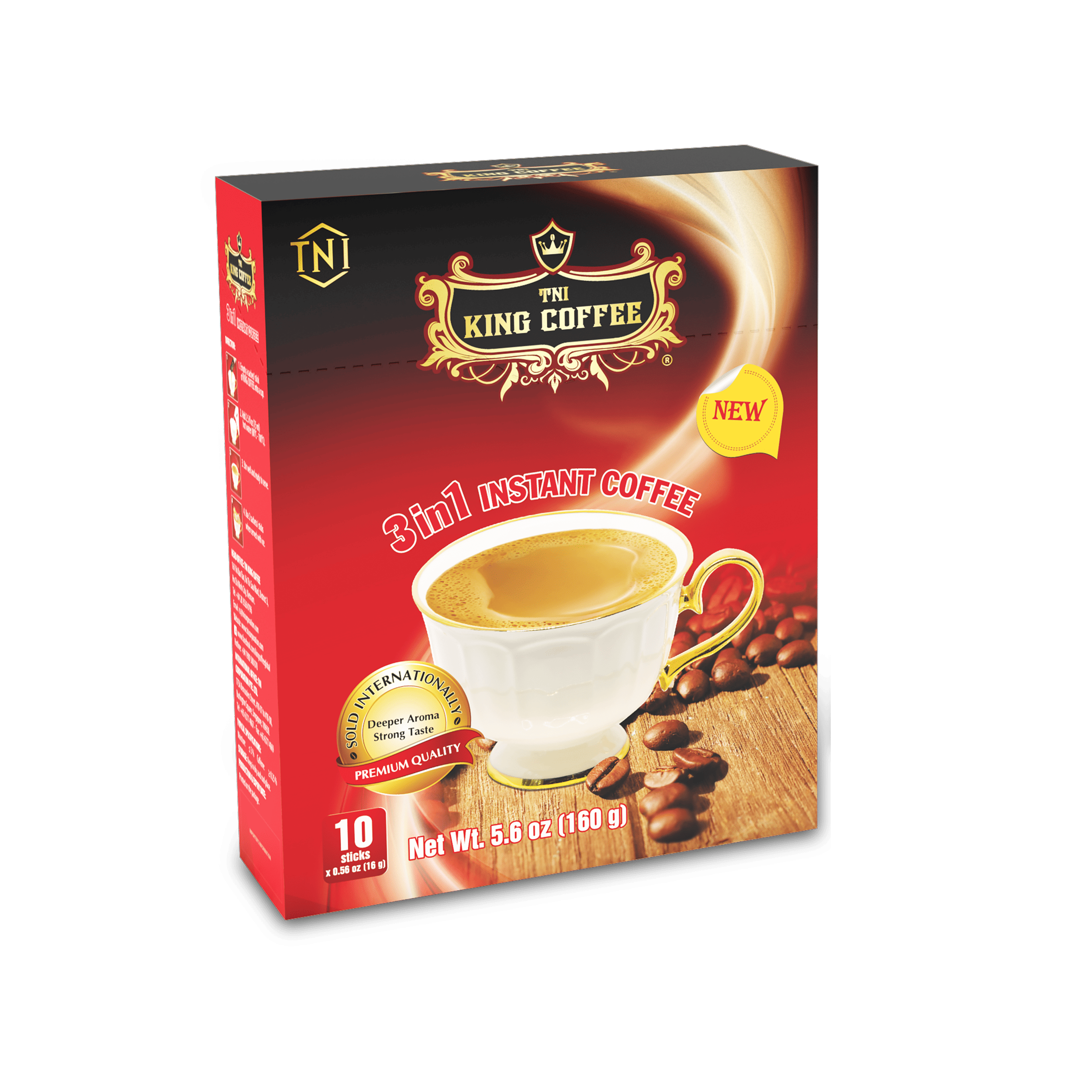 King-coffee-3in1-instant-Hop-10-sticks-x-16gr.png Cà Phê Hòa Tan 3IN1 KING COFFEE - Hộp 10 gói x 16g