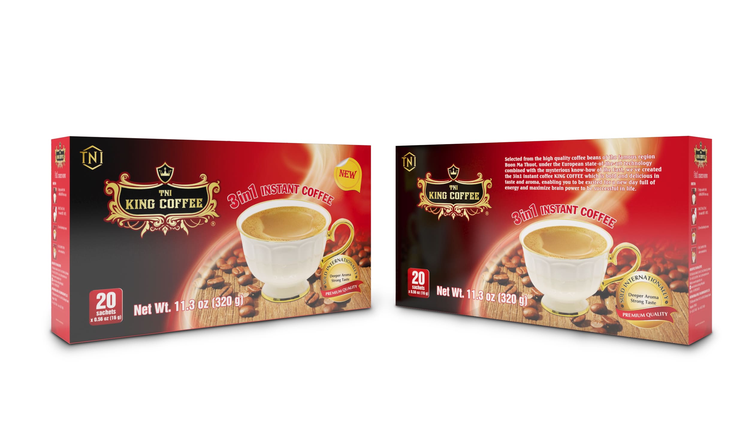 King-coffee-3in1-instant-Hop-20-sachets-x-16gr-FRONT-BACK.jpg Cà Phê Hòa Tan 3IN1 KING COFFEE – Hộp 20 gói x 16g