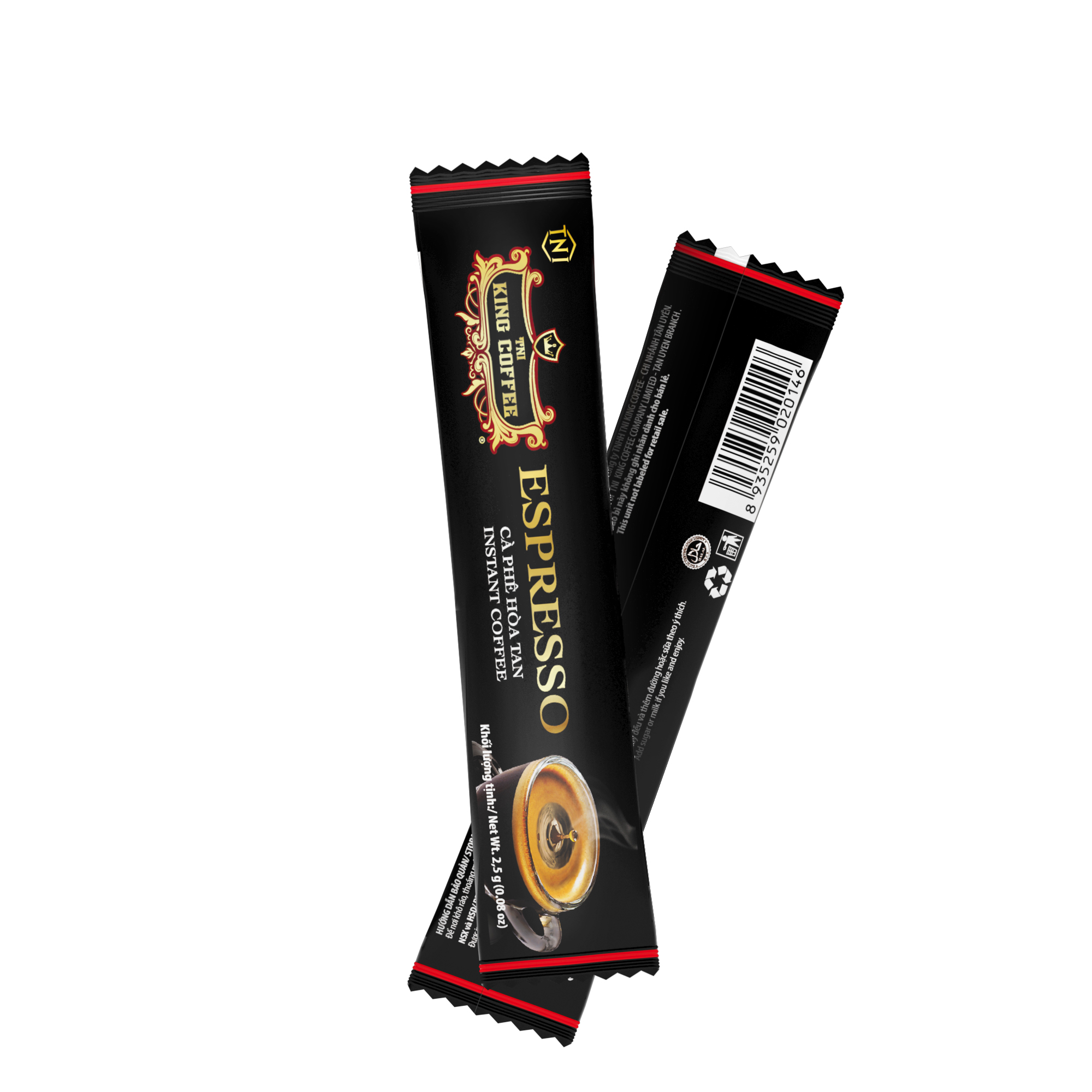Gói Cà Phê Hòa Tan Espresso KING COFFEE - Hộp 15 gói x 2.5g