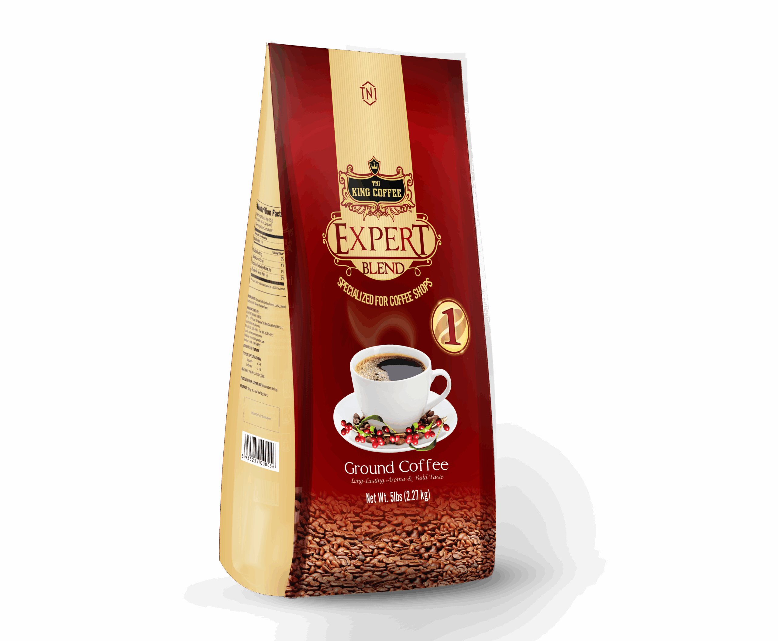 Cà Phê Rang Xay Expert Blend 1 KING COFFEE - Túi 2270g