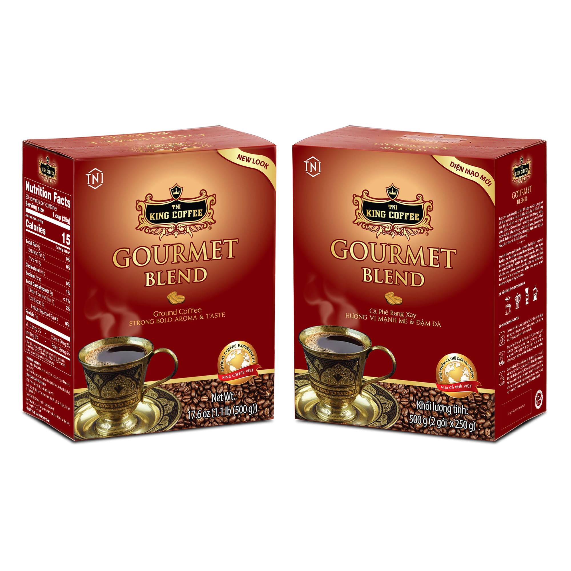 Hộp cà Phê Rang Xay Gourmet Blend KING COFFEE - Hộp 500g