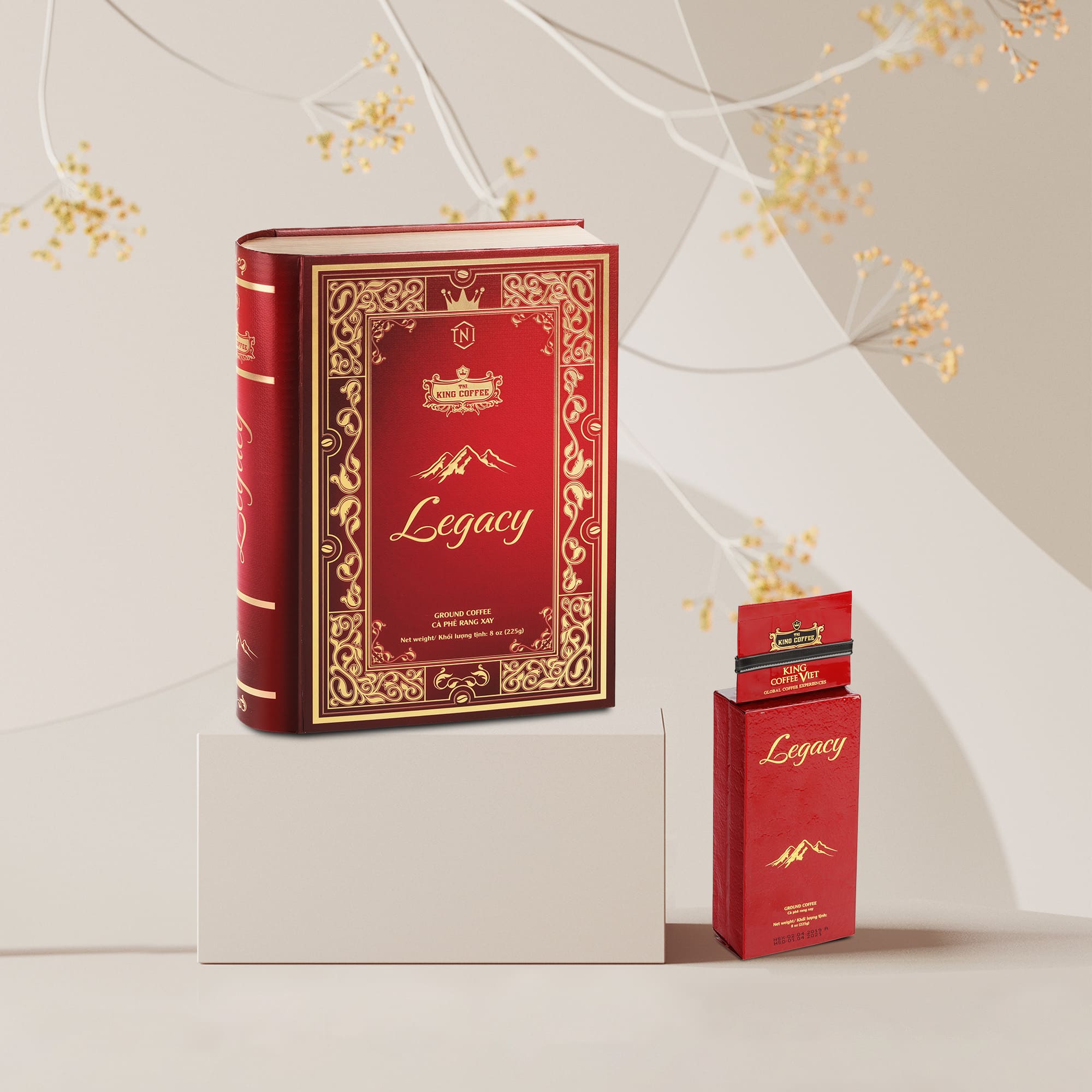 Mua Cà Phê Rang Xay Cao Cấp Legacy KING COFFEE - Hộp 225gr