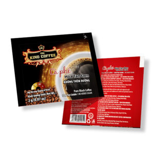 Cà Phê Đen Hòa Tan Thuần Khiết KING COFFEE - Hộp 150 gói x 2g