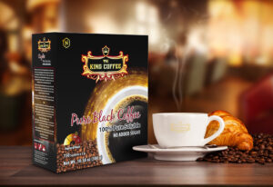 Cà Phê Đen Hòa Tan KING COFFEE - Hộp 150 gói x 2g