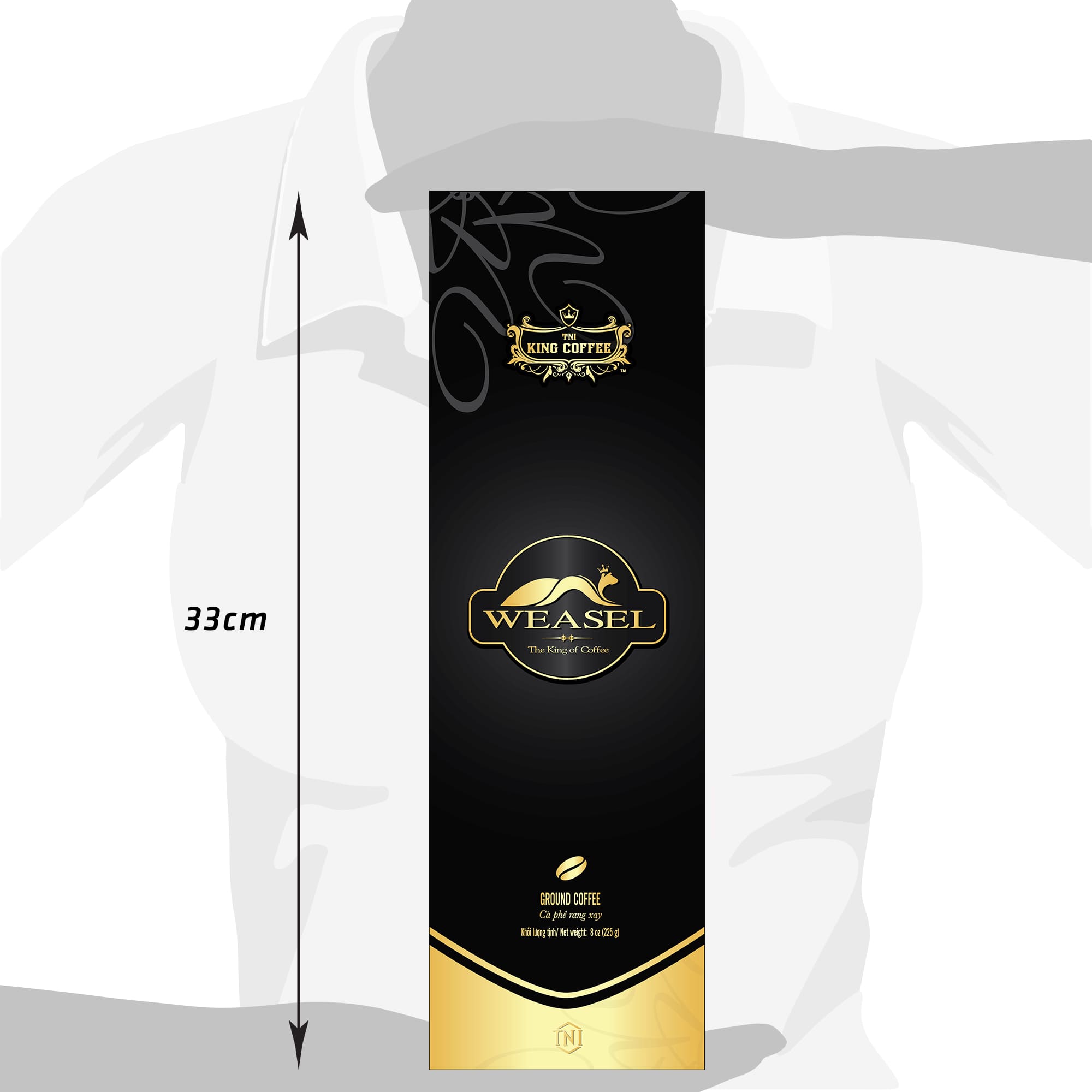 King-coffee-Weasel-Box-225gr-main-5.jpg Cà Phê chồn Rang Xay Cao Cấp Weasel KING COFFEE - Hộp 225 gr