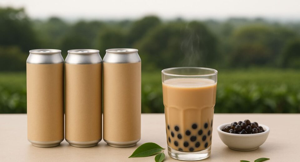 quy trình sản xuất trà sữa đóng lon