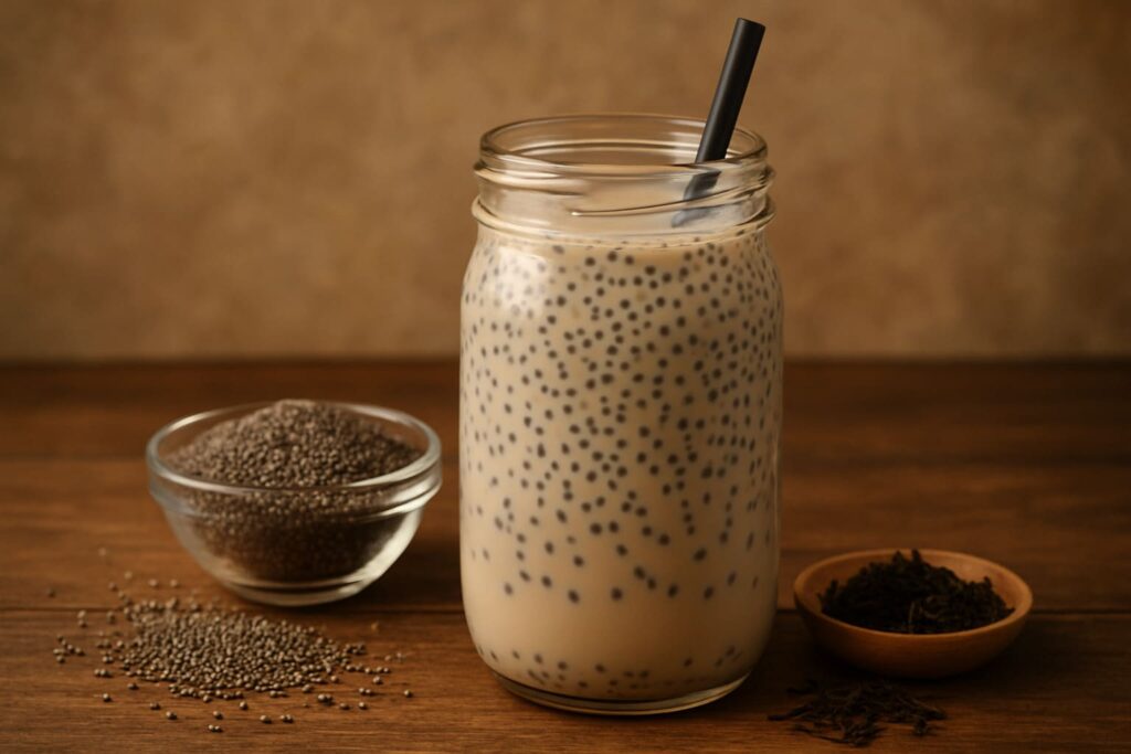 cách làm trà sữa hạt chia
