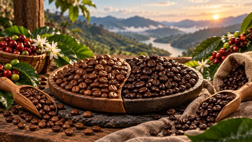 So sánh cà phê Arabica và Robusta