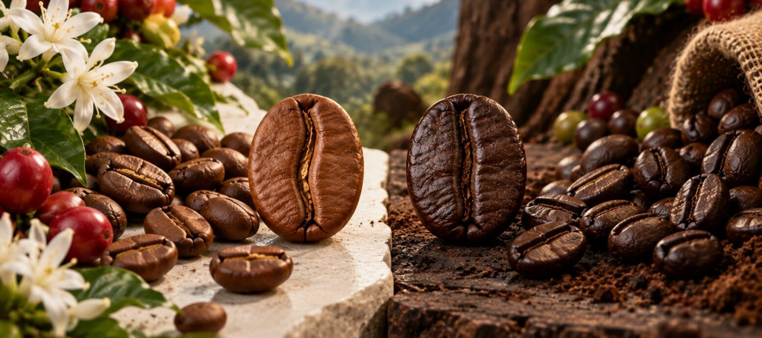 cà phê robusta và arabica