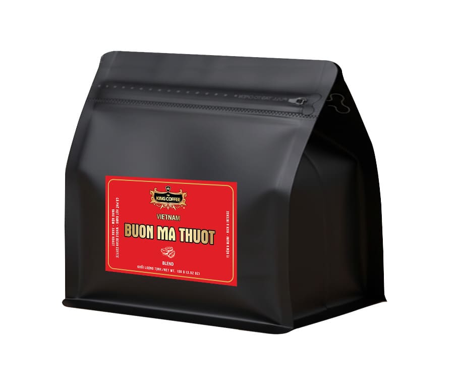 King Coffee Buon Ma Thuot Whole Bean coffee - Bag 100gr King Coffee Buon Ma Thuot Whole Bean coffee - Bag 100gr