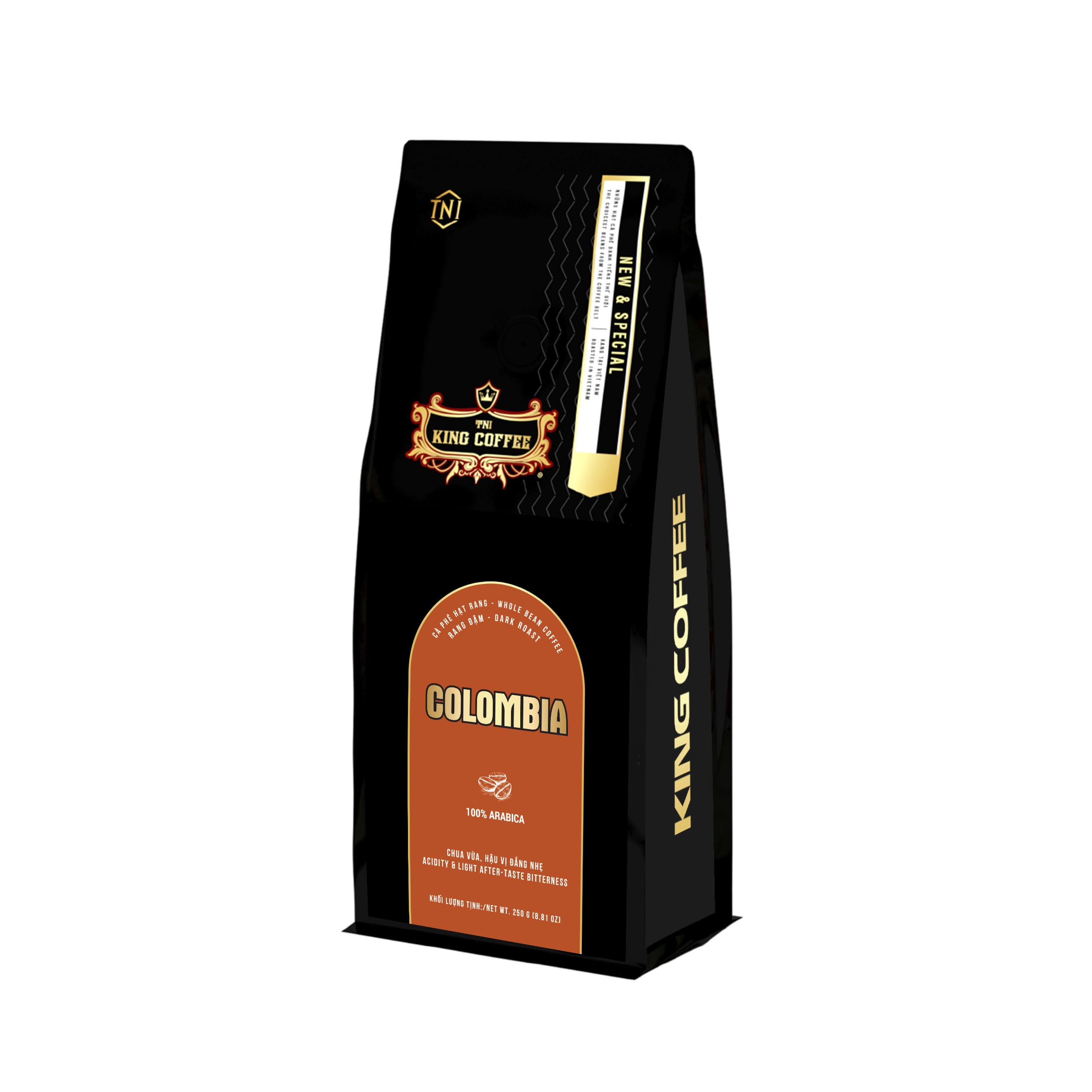 King Coffee Colombia Whole Bean coffee - Bag 250gr King Coffee Colombia Whole Bean coffee - Bag 250gr