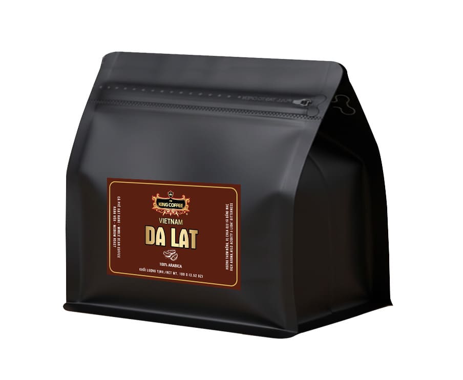 King Coffee Da Lat Whole Bean coffee - Bag 100gr