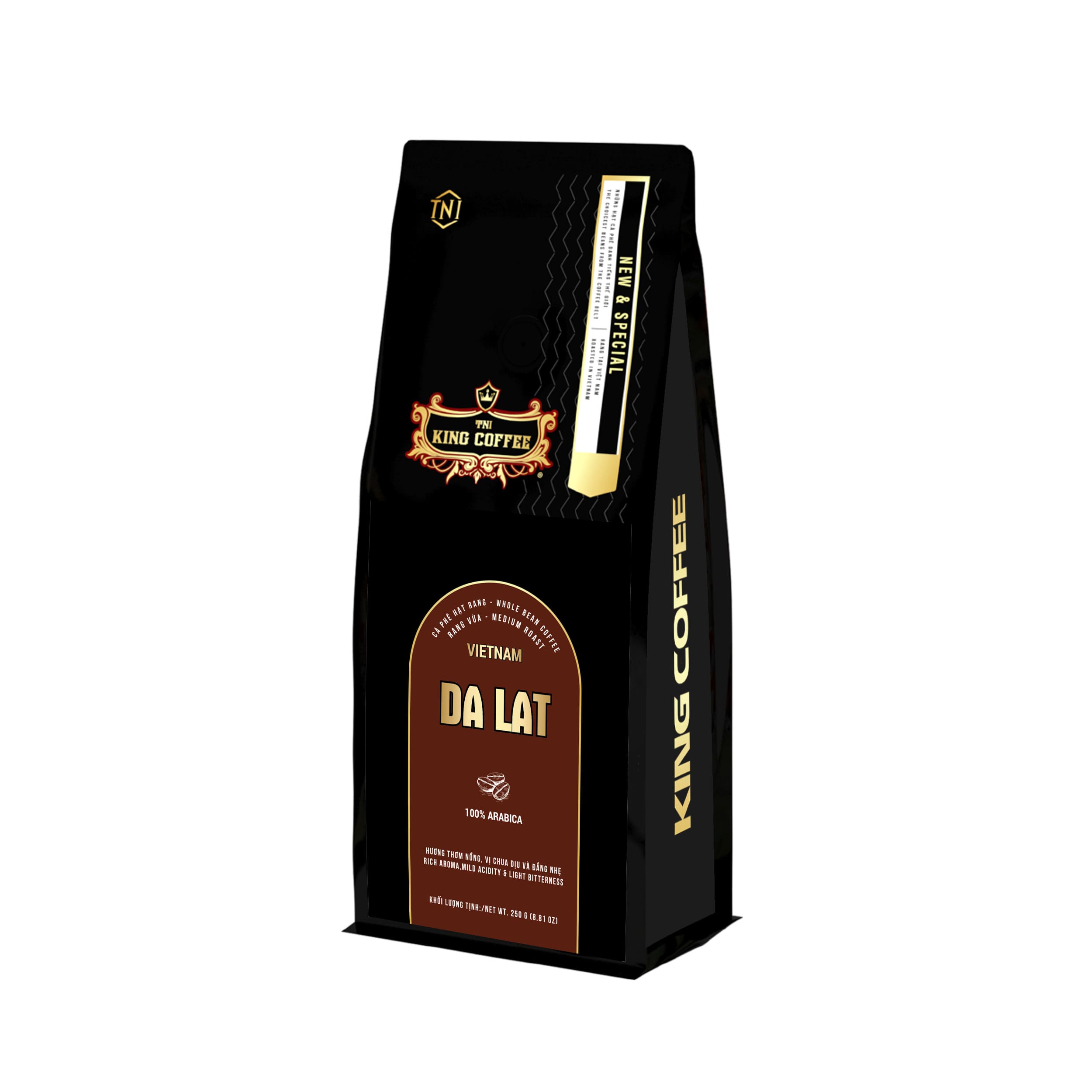 King Coffee Da Lat Whole Bean coffee - Bag 250gr