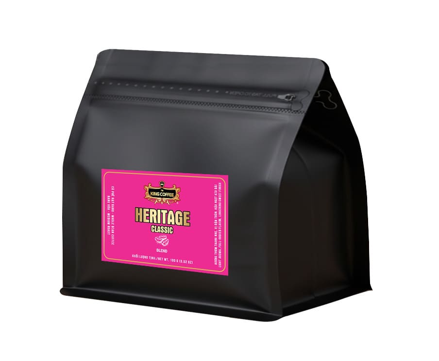 King Coffee Heritage Classic whole bean coffee - Bag 100g