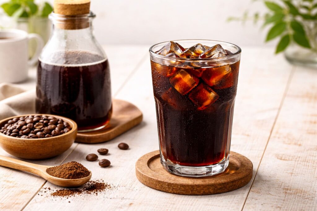 cách pha cà phê đen đá