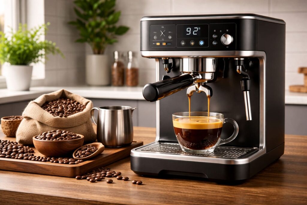 Cà phê pha máy là gì