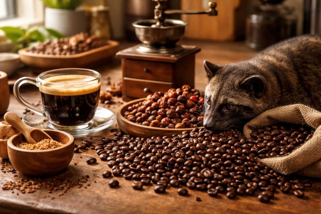 Cách pha cà phê chồn bằng phin 