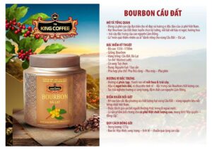 KING COFFEE BOURBON Đà Lạt hạt rang - Lon 135g KING COFFEE BOURBON Đà Lạt hạt rang - Lon 135g