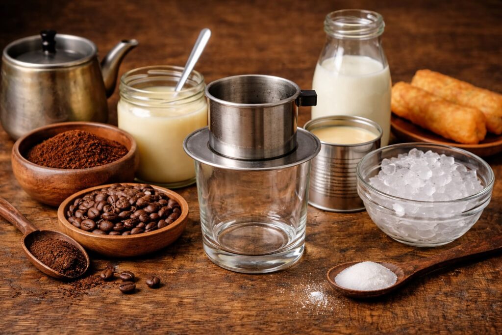 Nguyên liệu pha cà phê bạc xỉu