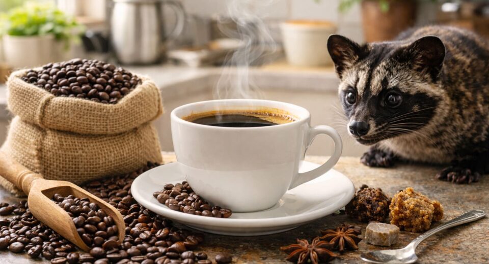 cách pha cà phê chồn