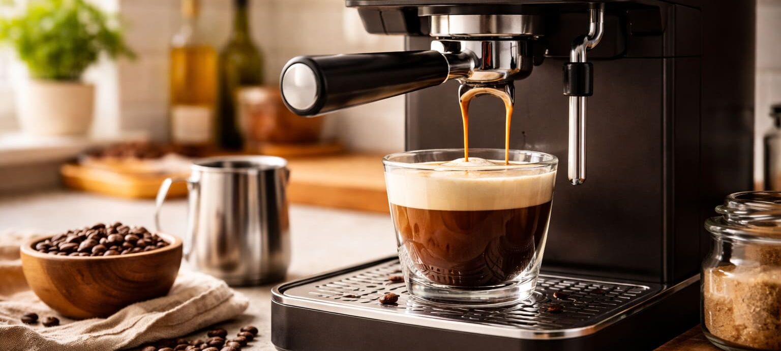 cách pha cà phê máy