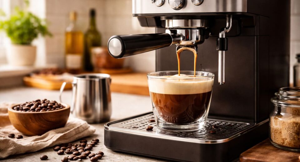 cách pha cà phê máy