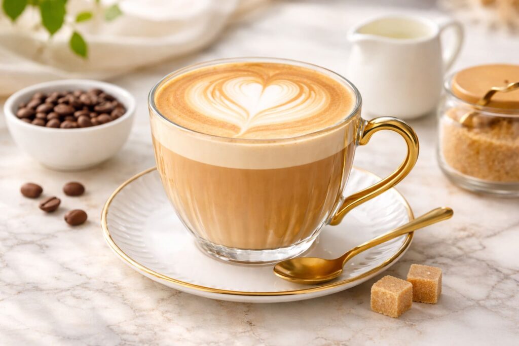 cách pha cafe latte tại nhà