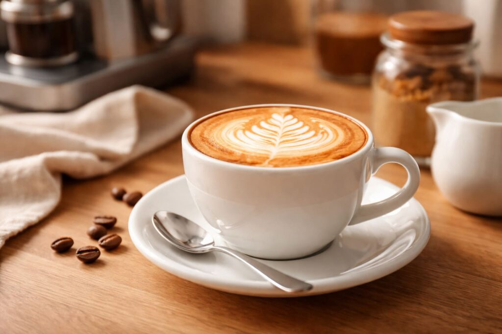 cách pha capuchino nóng