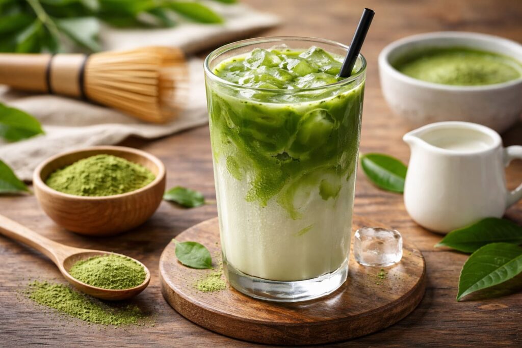cách pha matcha latte tại nhà