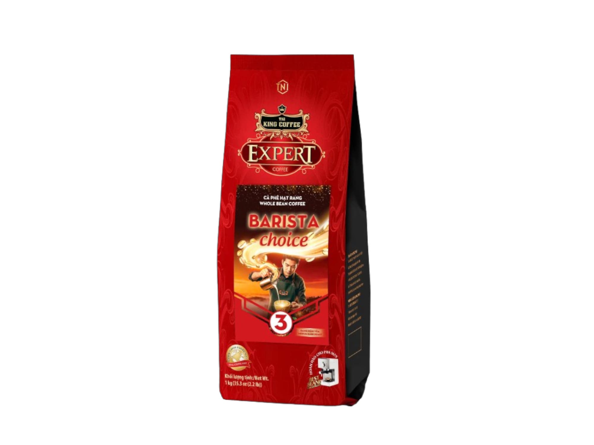 Cà phê hạt rang Barista Choice 3 KING COFFEE - Túi 1kg