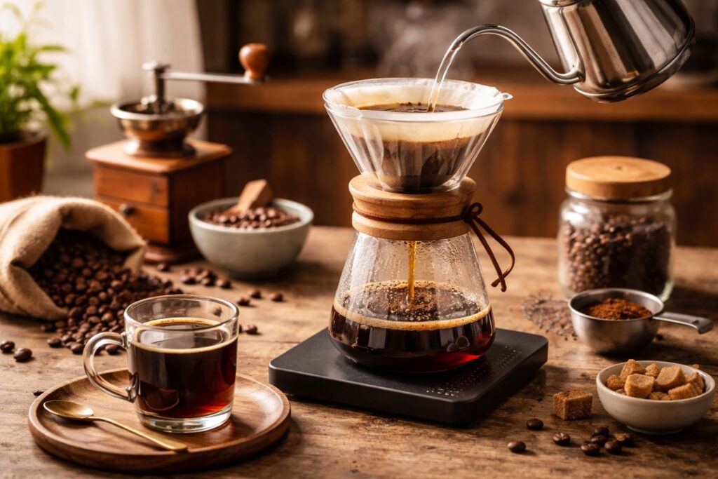 Cách pha cà phê pour over chuẩn từng bước
