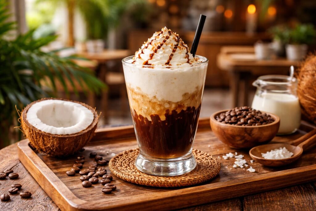 Cách pha cà phê cốt dừa thơm ngon tại nhà