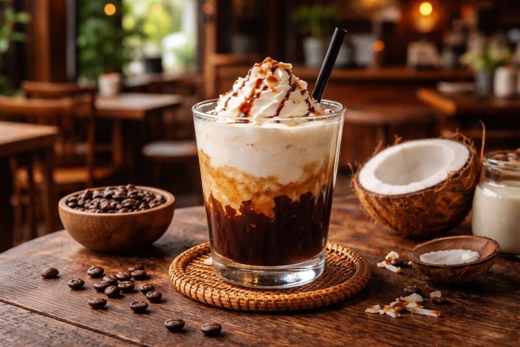 Lợi ích khi uống cà phê cốt dừa