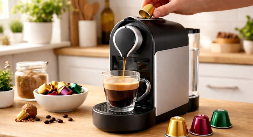 cách pha cà phê viên nén