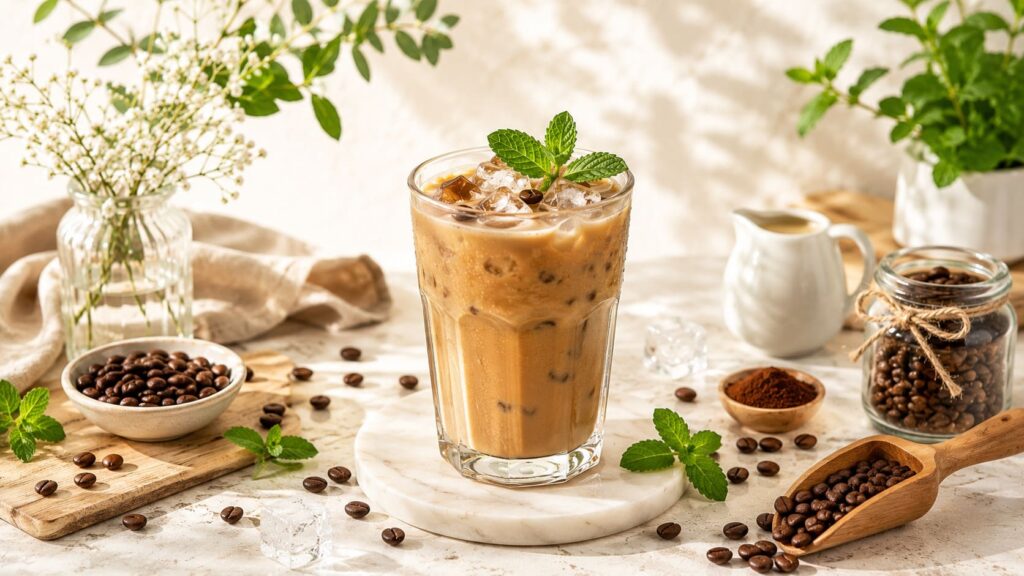 Các bước pha cà phê bạc hà tại nhà