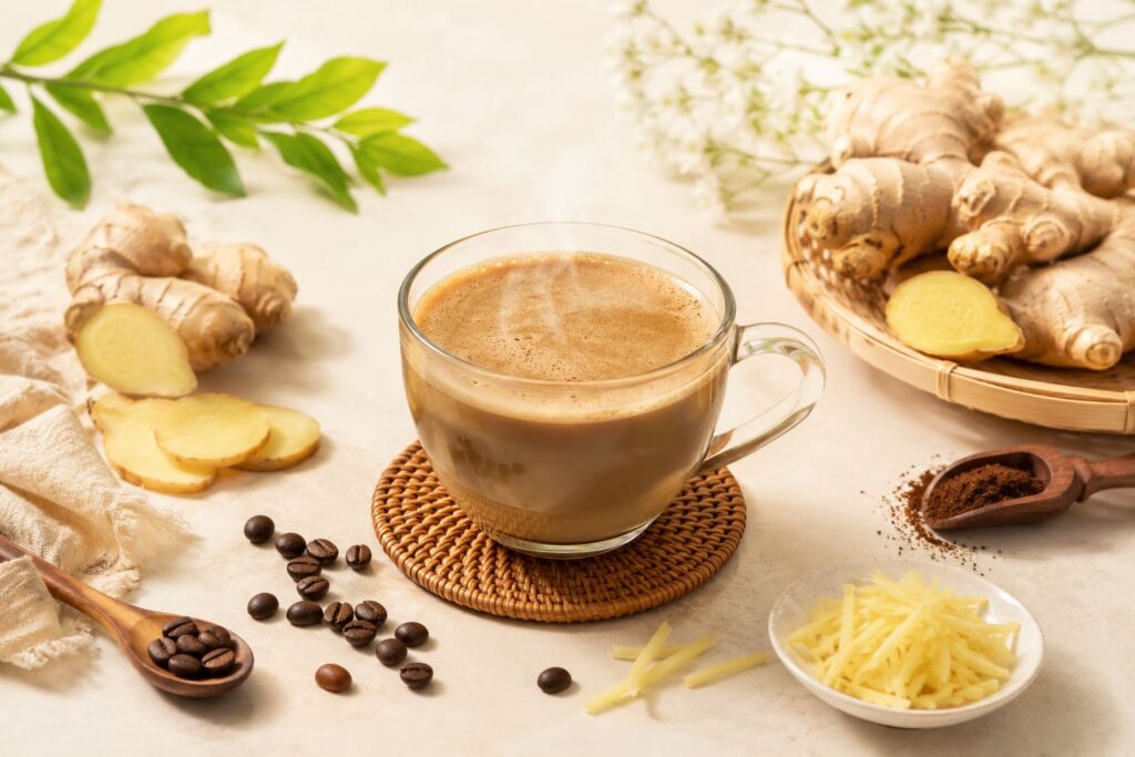 Cách pha cà phê gừng ngon tại nhà