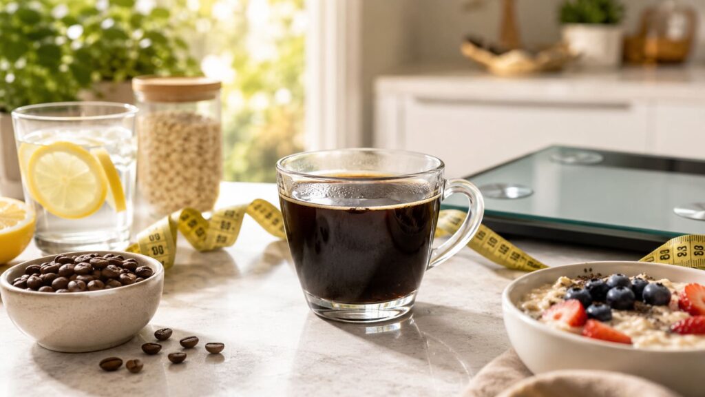 uống cà phê đen giảm mỡ bụng